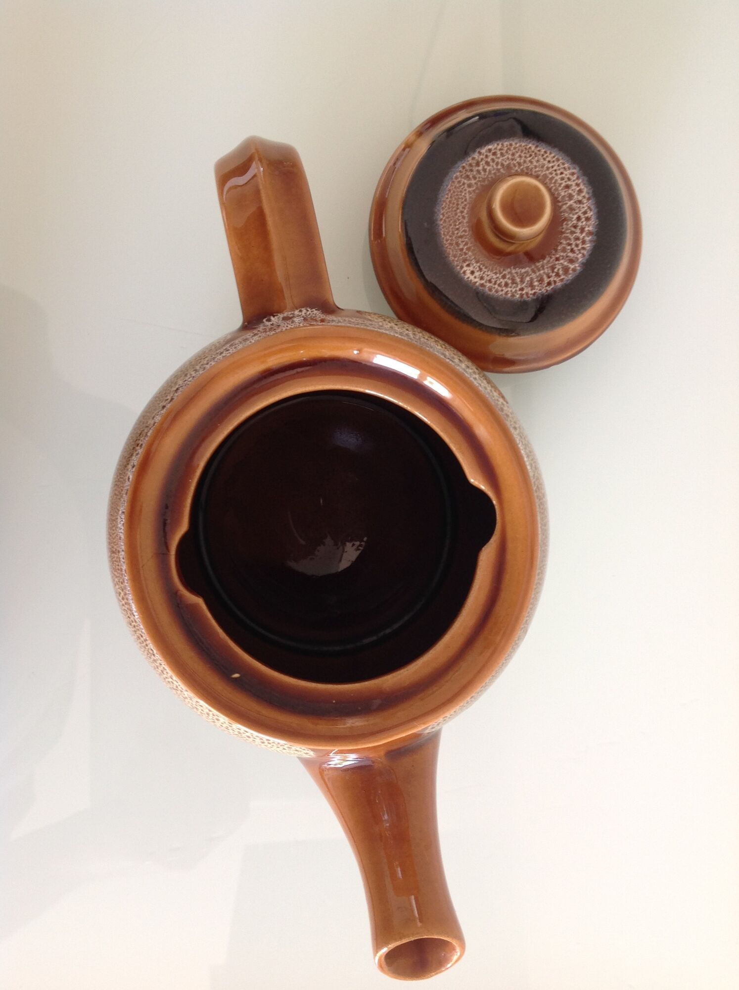 Coffee pot decor Hawai des Faienceries de Sarreguemines vintage 60s and 70s