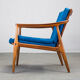 Danish teak framed lounge chair, 1960s