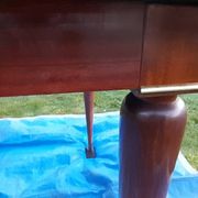 Table à manger avec 2 rallonges placage de marquèterie