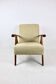 Fauteuil Vintage Boucle Beige Style Var B310, 1970