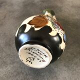 Ancien vase en porcelaine royal gouda hollande décor main signé, 18 cm