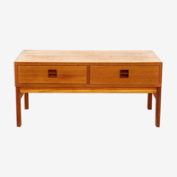 Commode basse en teck, Suède, 1960