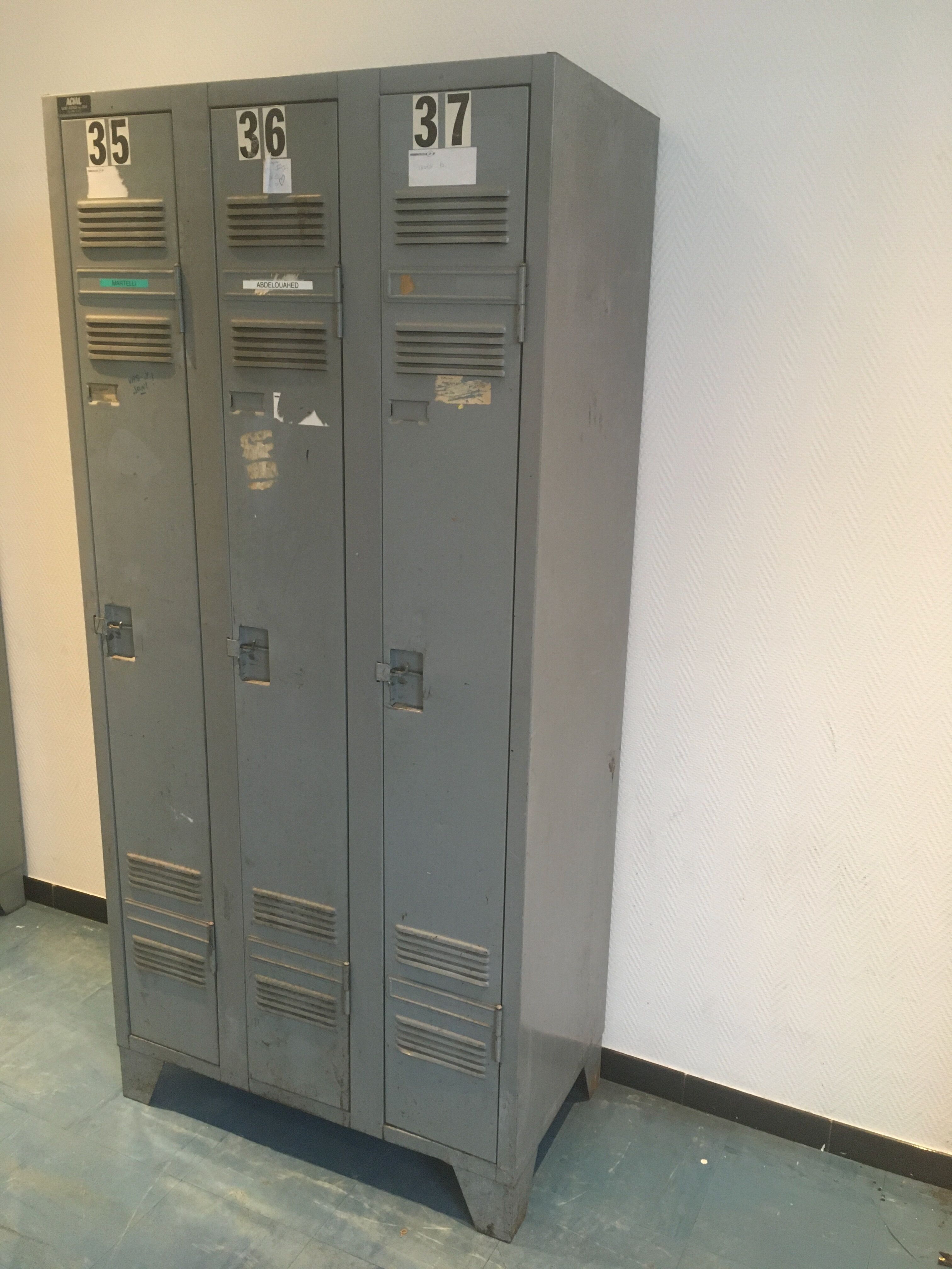 Old vintage industrial cloakroom