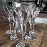 Lot de 6 verres à vin blanc vintage en cristal Light & Music modèle Florian par Luigi Bormioli