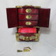 Wooden jewelry box adorned with Chinese jade plates