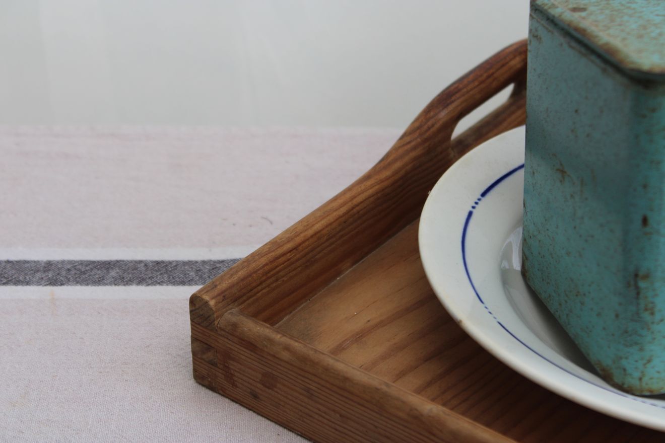 Wooden serving tray