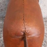 Leather footstool, Dimitri Omersa, 1950s