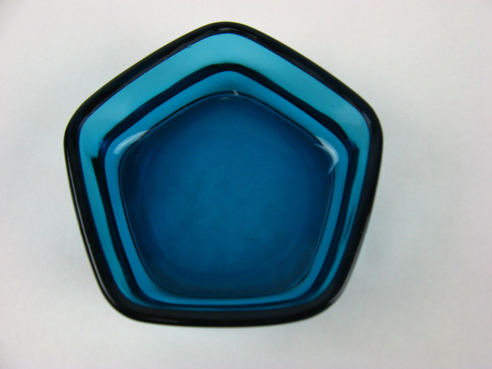 Blue glass candy box