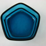 Blue glass candy box