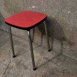 Red Formica stool