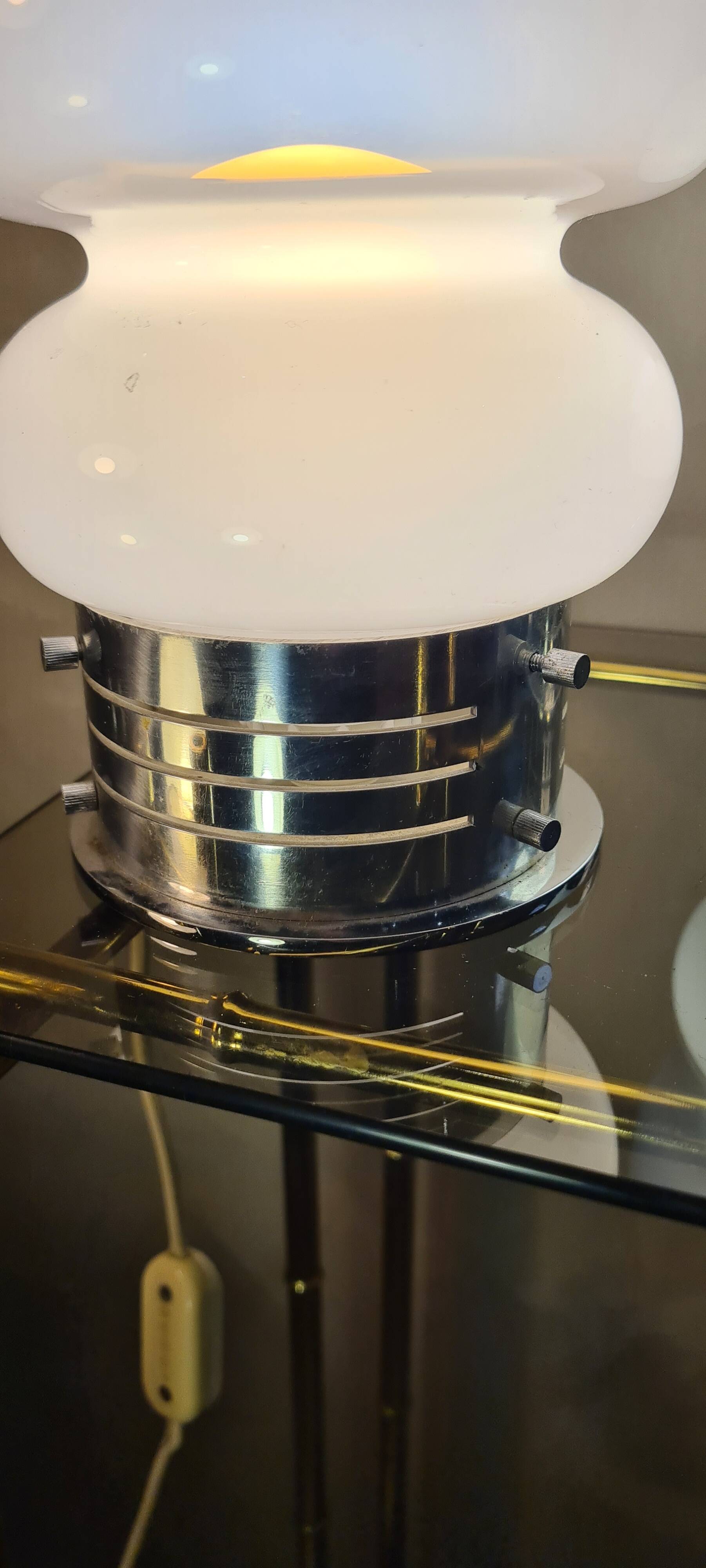 Pair of vintage space age lamps in murano glass 26x14 1960 to 70