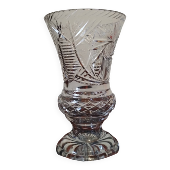 Vase médicis en cristal taillé