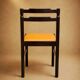 Set of 4 Mid-century beech / faux leather chairs.