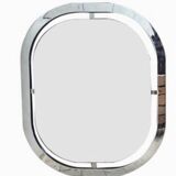 Bauhaus mirror in chrome-plated steel