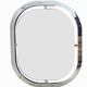 Bauhaus mirror in chrome-plated steel