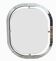 Bauhaus mirror in chrome-plated steel