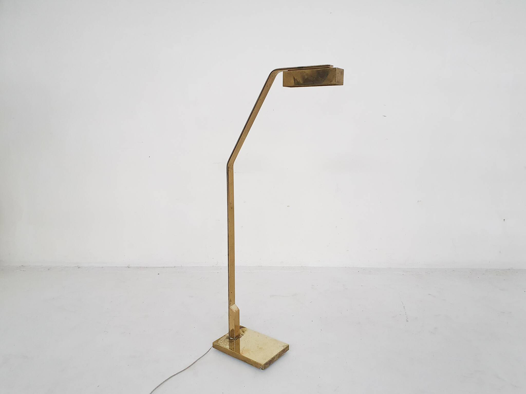 Heavy brass design floor lamp by Cassella, USA 1980's