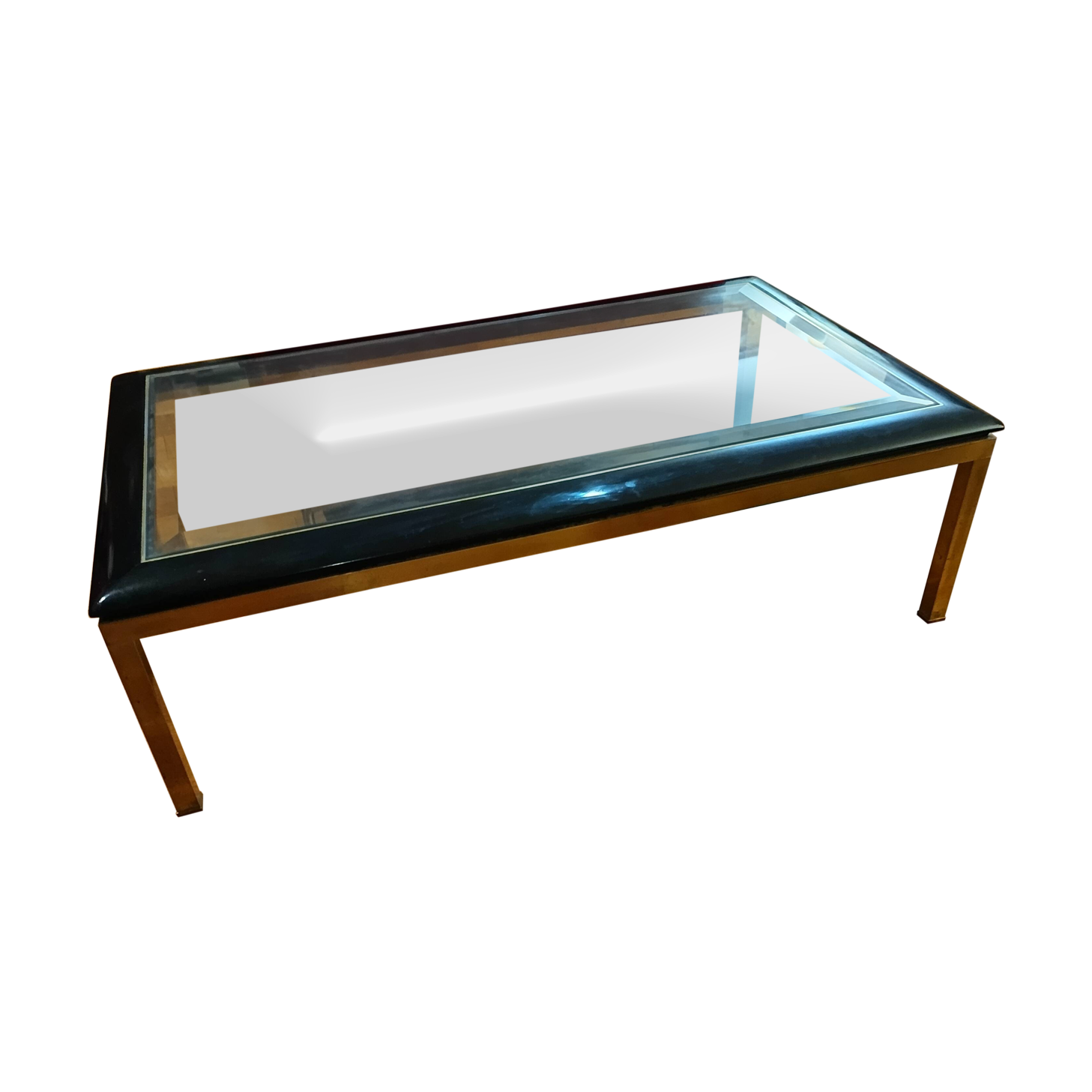 élégante table basse Hollywood Regency 1970