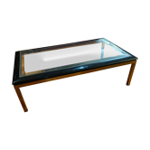 élégante table basse Hollywood Regency 1970