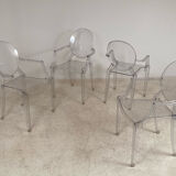 4 Louis Ghost armchairs by Philippe Starck Kartell edition