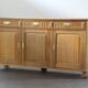 Vintage 1970 Danish Brutalist Light Oak Sideboard, Style of Henning Kjærnulf