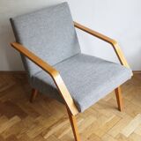 Pair of 1970s Armchairs by Mier with new fabric