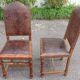 série de douze chaises en cuir de Cordoue XIXeme