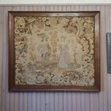 Tapestry in a wooden frame