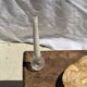 Small stool, rectangular accent stool in solid teak wabi-sabi H26