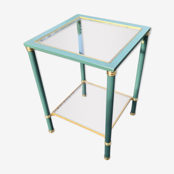 Vintage steel and glass coffee table 1960