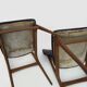 Pair of Scandinavian chairs in beech wood and skai from the 50s