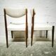 Paire de chaises vintage teck et skaï