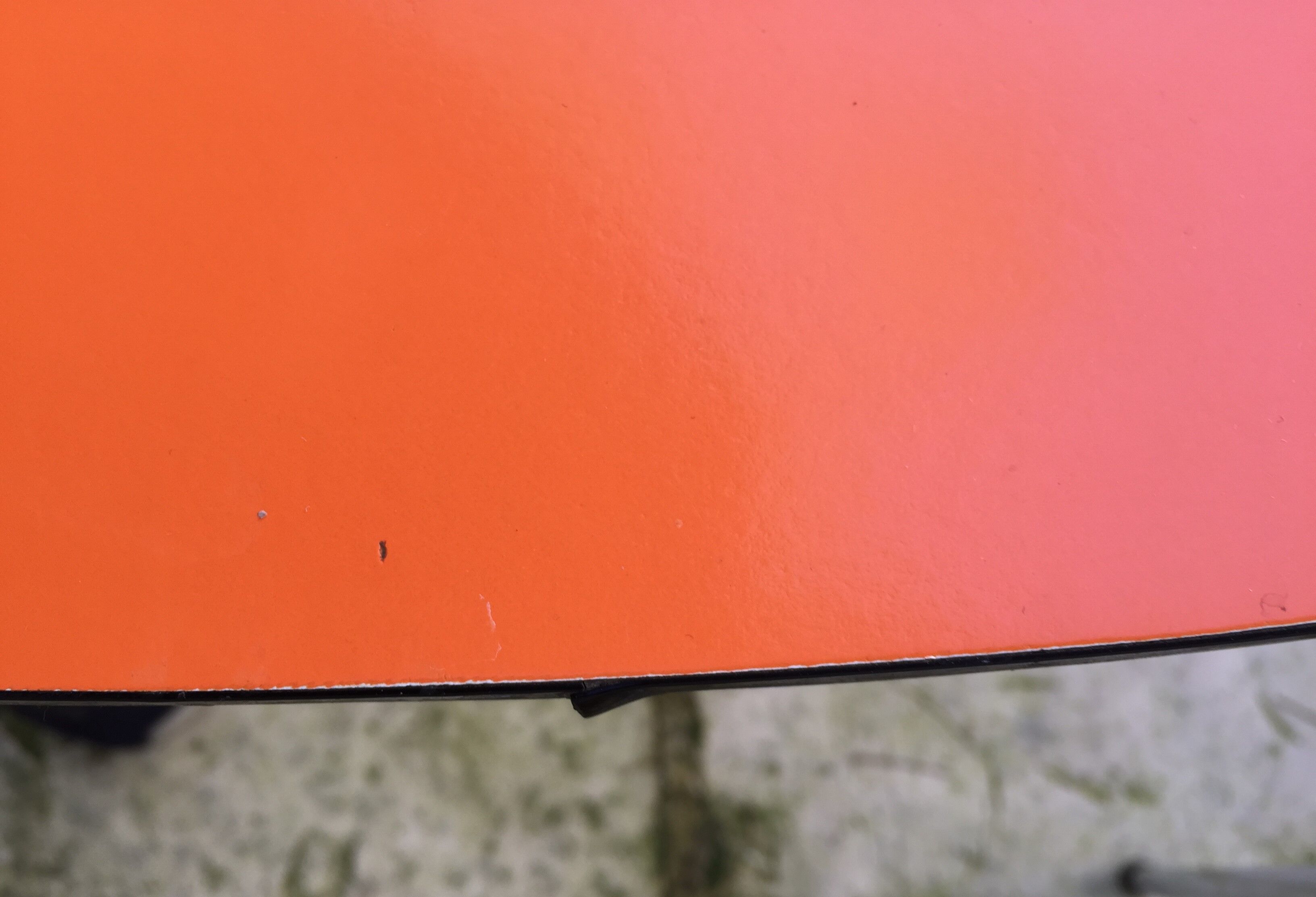 Set of 6 vintage orange formica chairs, 70s