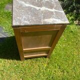 19th century white marble bedside table