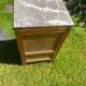 19th century white marble bedside table