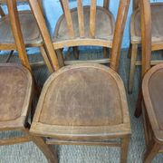 Ensemble de 10 chaises bistrot années 1950-60 vintage Luterma