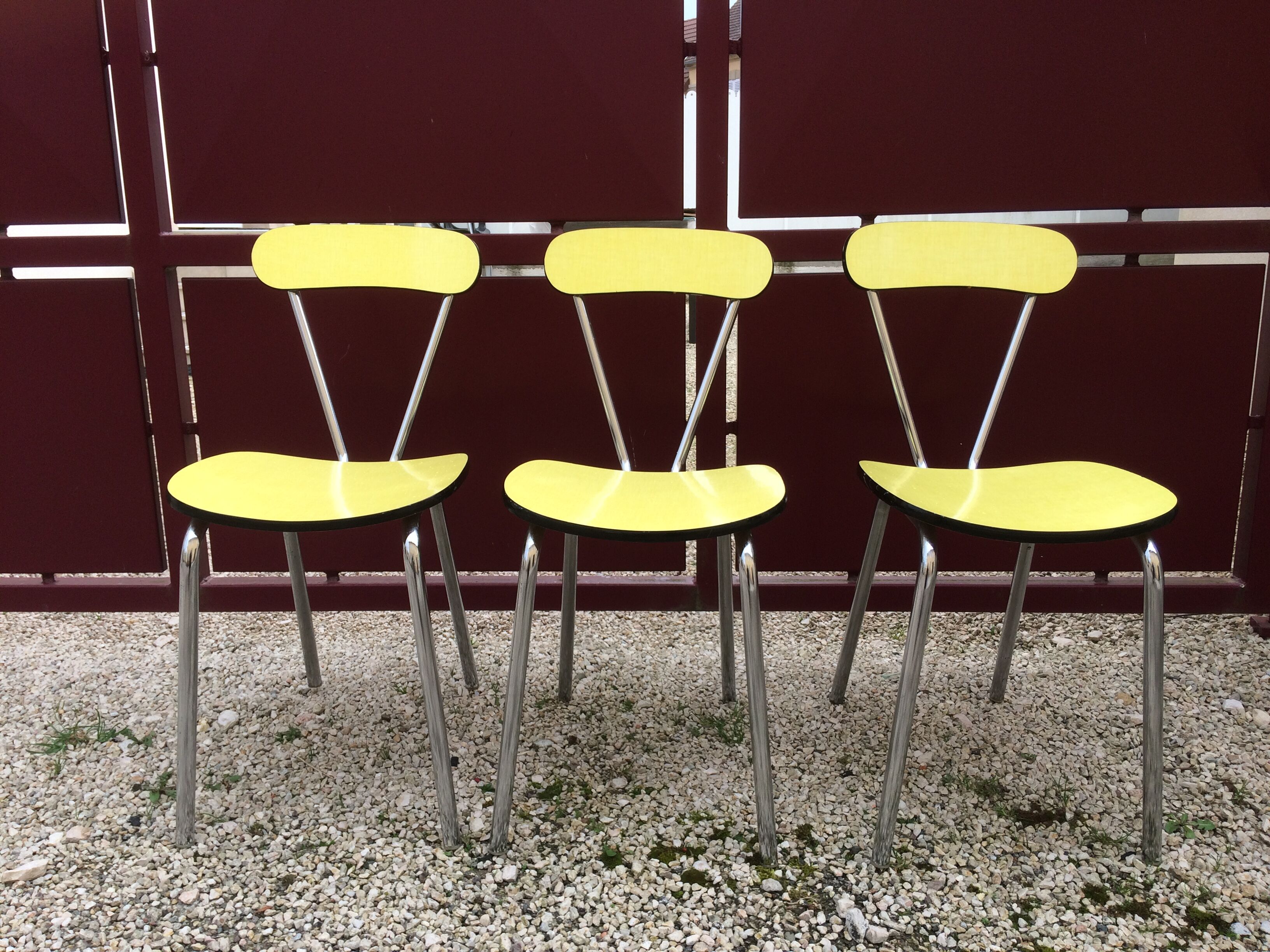 Yellow formica chairs
