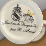 KG Lunéville Garden of Bagatelle tea cups MURAT