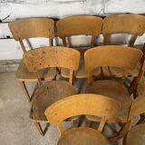 Set of 10 bistro chairs bar thonet year 60