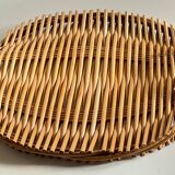 Vintage rattan presentation tray