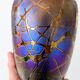 Rare Joska vase, Art Nouveau style, iridescent blown glass, Germany 1990