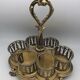 Servitor tray for glass in gilded metal, goldsmith christofle 19th century