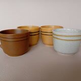 4 Sarreguemines breakfast cups