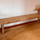 Old farmhouse bench in raw solid oak - 2.2m