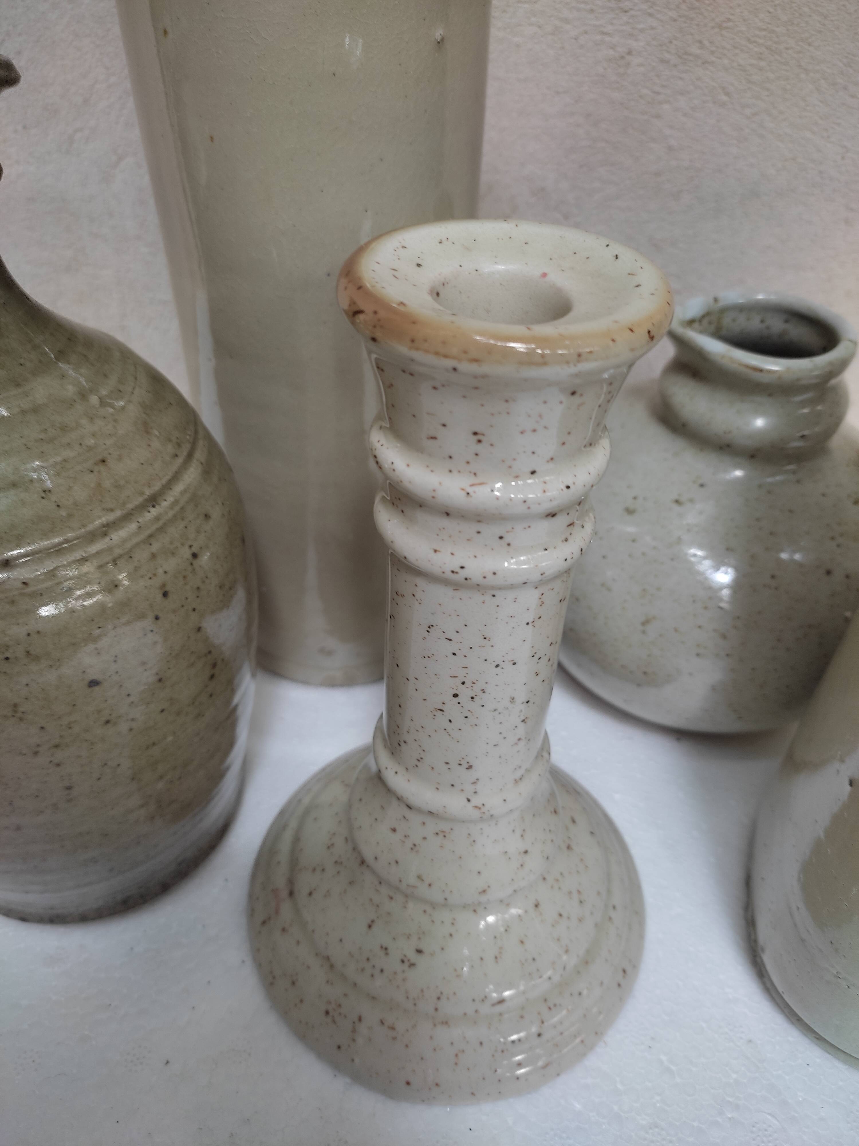 Set of sandstone bottles and pitchers
