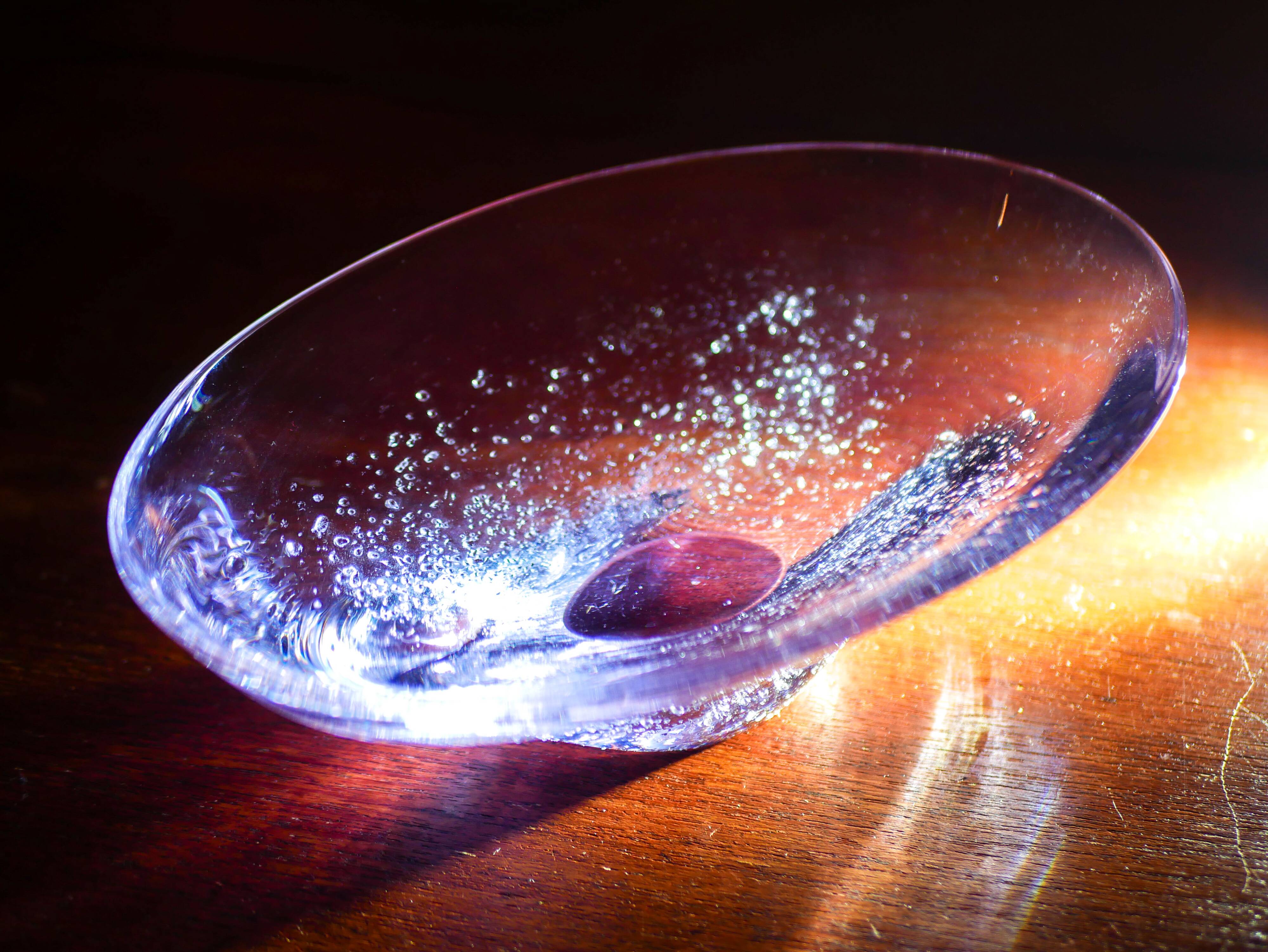 Bohemian Alessandrite Glass Bowl Vase