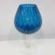 Blue-violet glass chalice vase, Italy, 1970s.