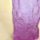 Mauve glass bark-patterned goblet vase, 1960s