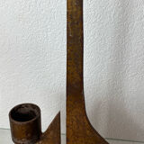 Large brutalist wrought iron chandelier, 1970s