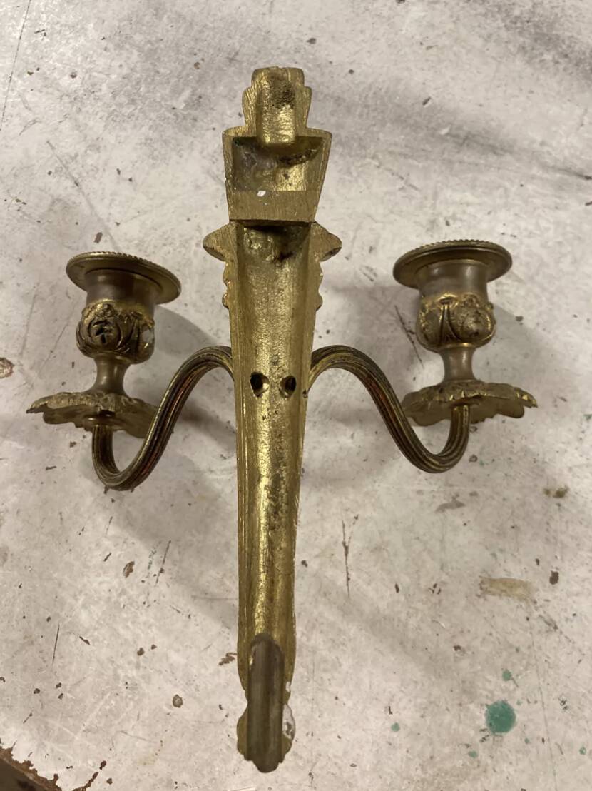 Gilded bronze wall light